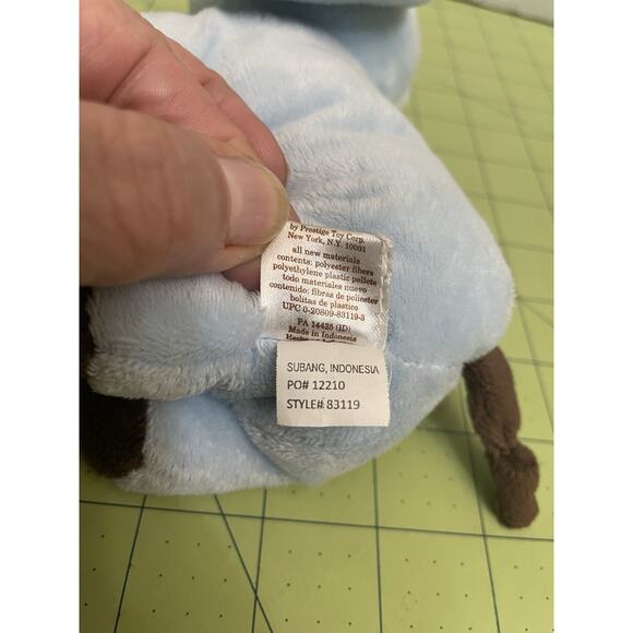 Carter's Child of Mine Light Blue and Brown Plush 8" Elephant Stuffed Animal Toy - Picture 10 of 14